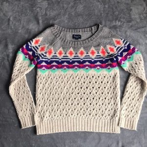 American Eagle Crochet Sweater